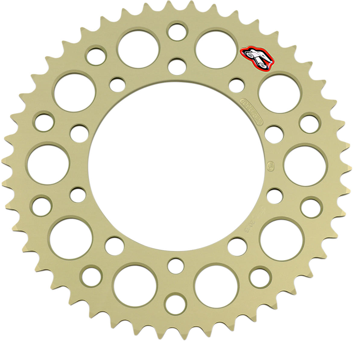 RENTHAL 409U-520-46P-HA Rear Aluminum Sprocket for Suzuki – 46 Tooth with Self-Cleaning Mud Grooves
