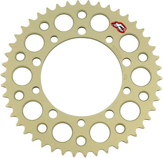 RENTHAL 409U-520-46P-HA Rear Aluminum Sprocket for Suzuki – 46 Tooth with Self-Cleaning Mud Grooves