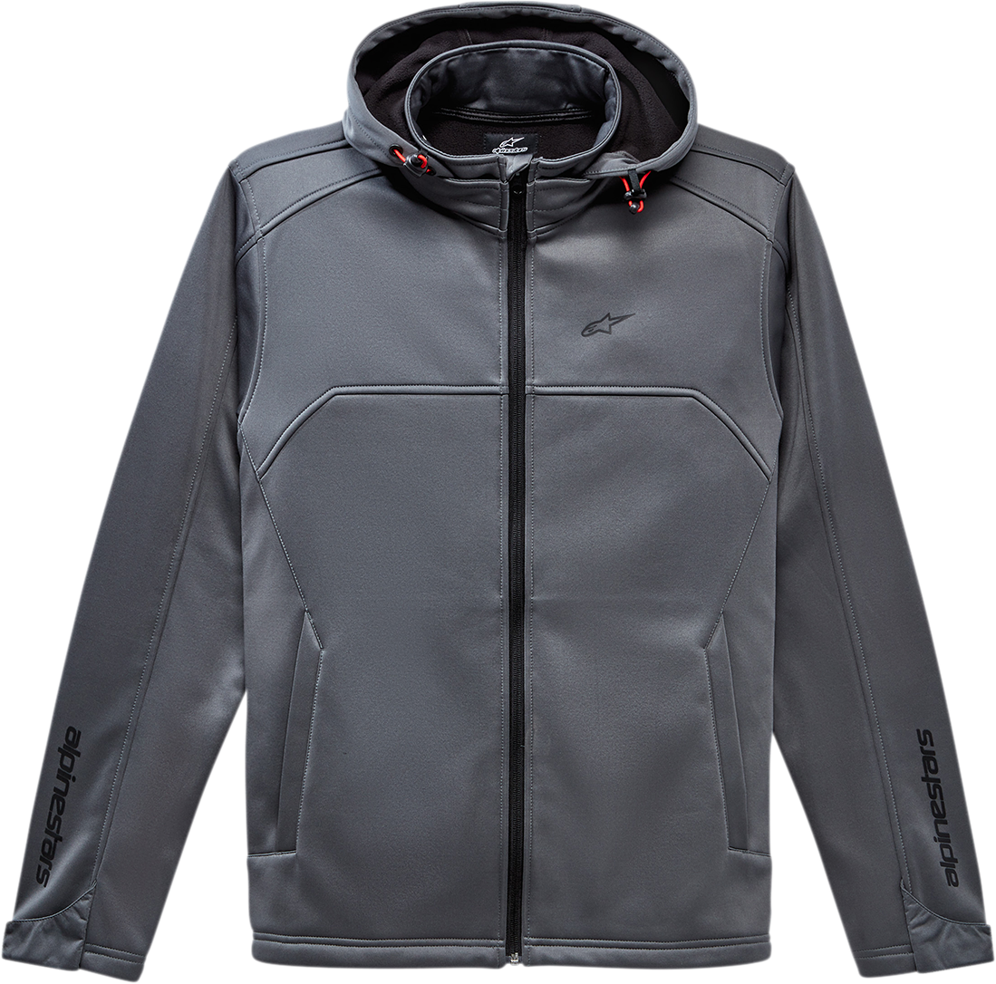 Alpinestars Strat X Jacket Charcoal 2XL - Versatile Polyester Fleece with Removable Hood