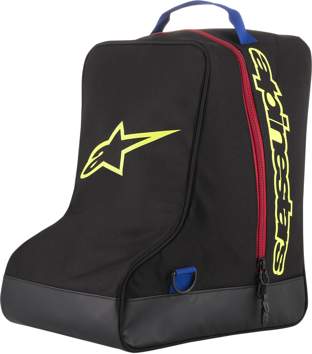 Alpinestars Boot Bag - Black and Blue, Part 610631917, Durable Polyester Construction with Padded Interior