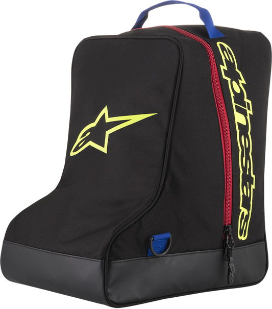 Alpinestars Boot Bag - Black and Blue, Part 610631917, Durable Polyester Construction with Padded Interior