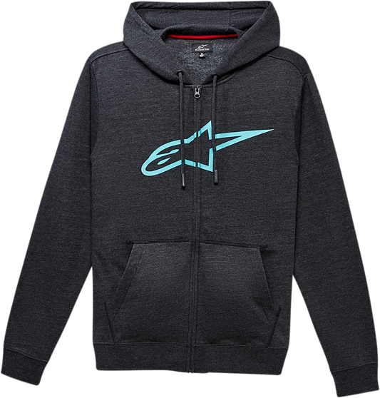 Alpinestars Ageless II Zip Hoodie in Charcoal and Turquoise - 2XL