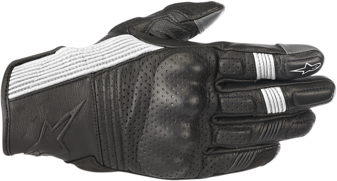 Alpinestars Mustang V2 Gloves 2XL Black and White - Part 3566118-12-2X