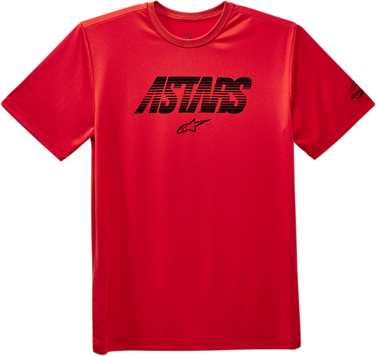 Alpinestars Tech Angle Premium T-Shirt - Red - Large, Performance Poly-Wicking Fabric with Logo Graphics