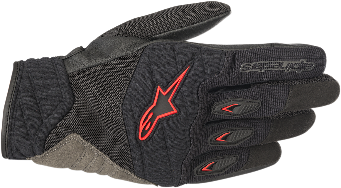 Alpinestars Shore Gloves Small Black/Red - Model 3566318-13-S for Motorcycle Riding