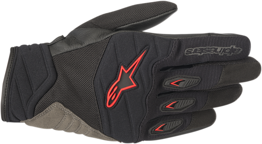 Alpinestars Shore Gloves Small Black/Red - Model 3566318-13-S for Motorcycle Riding
