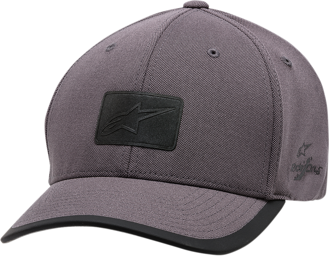 Alpinestars Tempo Hat Charcoal Small/Medium - Performance Wicking Curved Bill with Flex Back