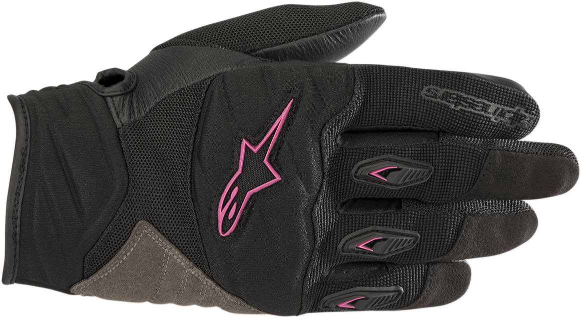 Alpinestars Stella Shore Gloves - Women's Summer Street Gloves, Black/Fuchsia, XL 3516318-1039-XL