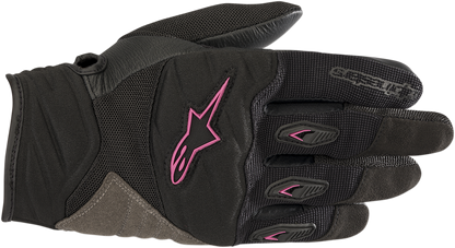 Alpinestars Stella Shore Gloves - Women's Summer Street Gloves, Black/Fuchsia, XL 3516318-1039-XL