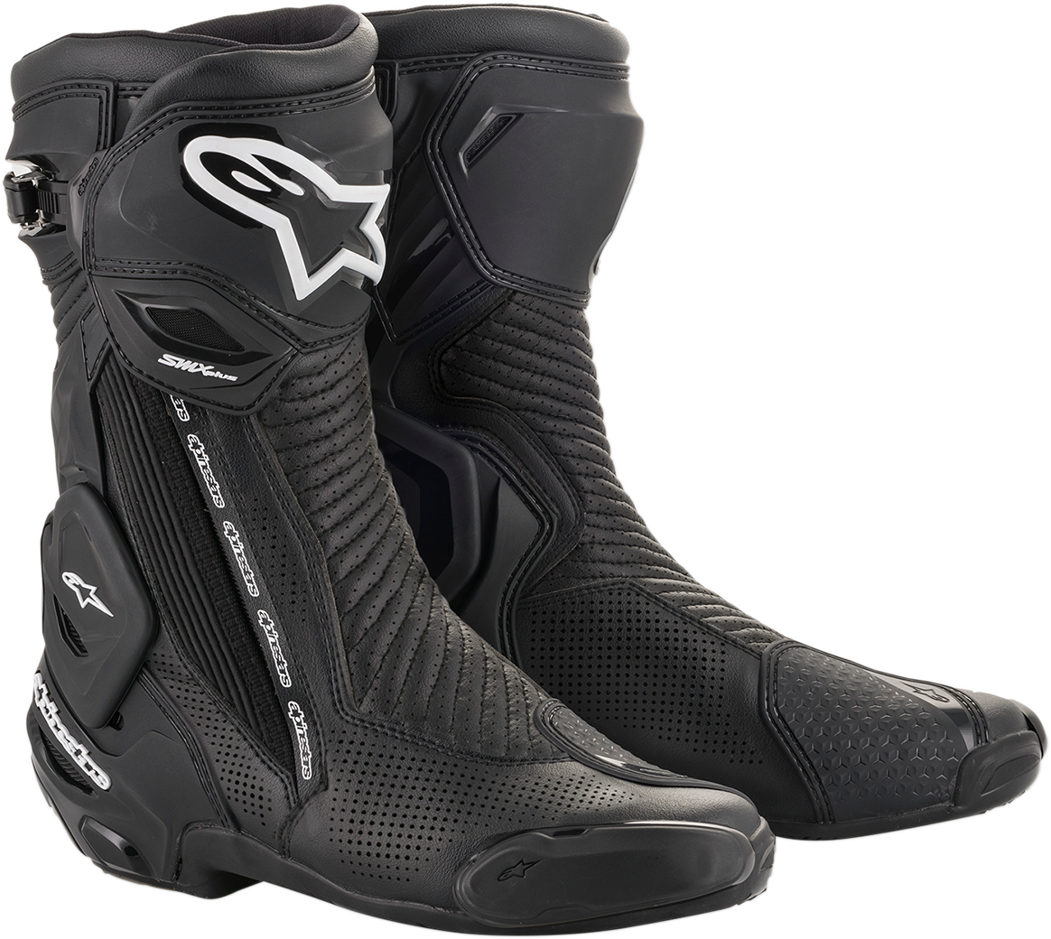Alpinestars SMX Plus V2 Vented Motorcycle Boots - Black, US 9 / EU 43 (Part Number 2221119-10-43)