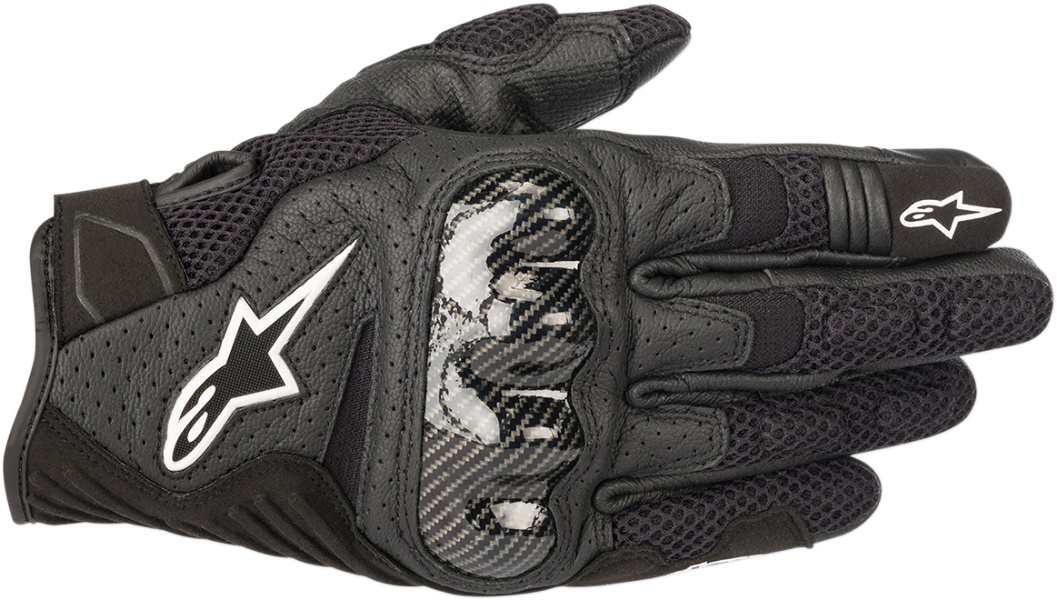 Alpinestars SMX-1 Air V2 Gloves - Black, Small - Superior Breathability and Impact Protection