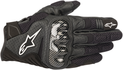 Alpinestars SMX-1 Air V2 Gloves - Black, Small - Superior Breathability and Impact Protection