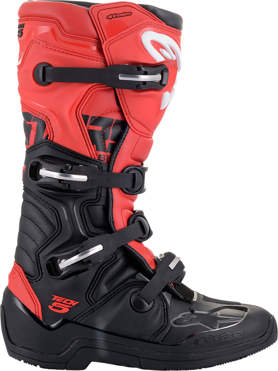 Alpinestars Tech 5 Off-Road Motorcycle Boots - Black/Red, US 12 / EU 47, Part Number 2015015-13-12