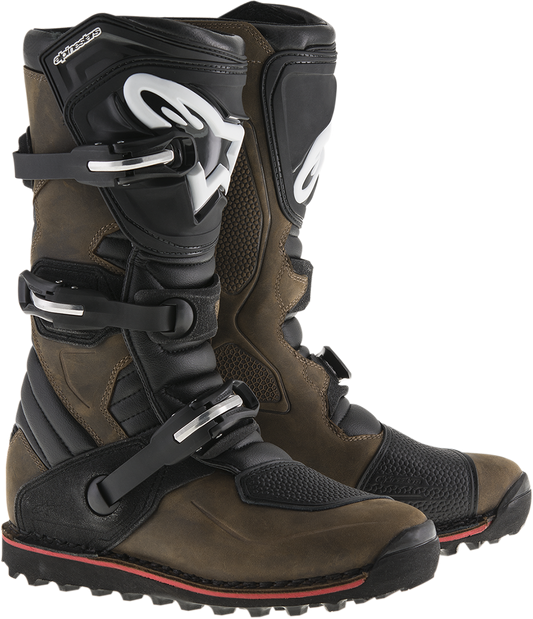 Alpinestars Tech-T Motorcycle Boots - Brown/Black, US 7 / EU 40.5, Part No. 2004017-818-7