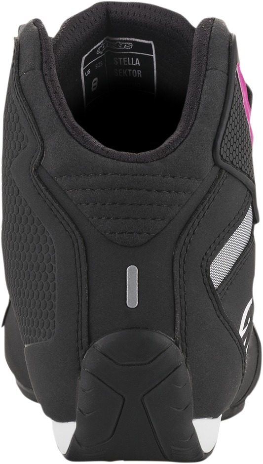 Alpinestars Stella Sektor Shoes - Women’s Lightweight Racing Footwear, Black and Pink, US 6.5 / EU 38