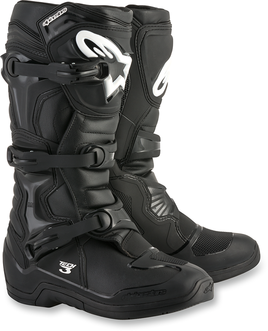 Alpinestars Tech 3 Off-Road Motorcycle Boots - Black, US 9 / EU 43 - Part #2013018-10-9