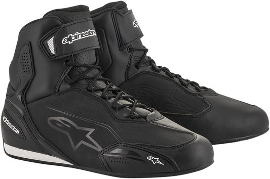 Alpinestars Faster-3 Shoes Black US 14 - Durable Motorcycle Footwear with Enhanced Support and Protection