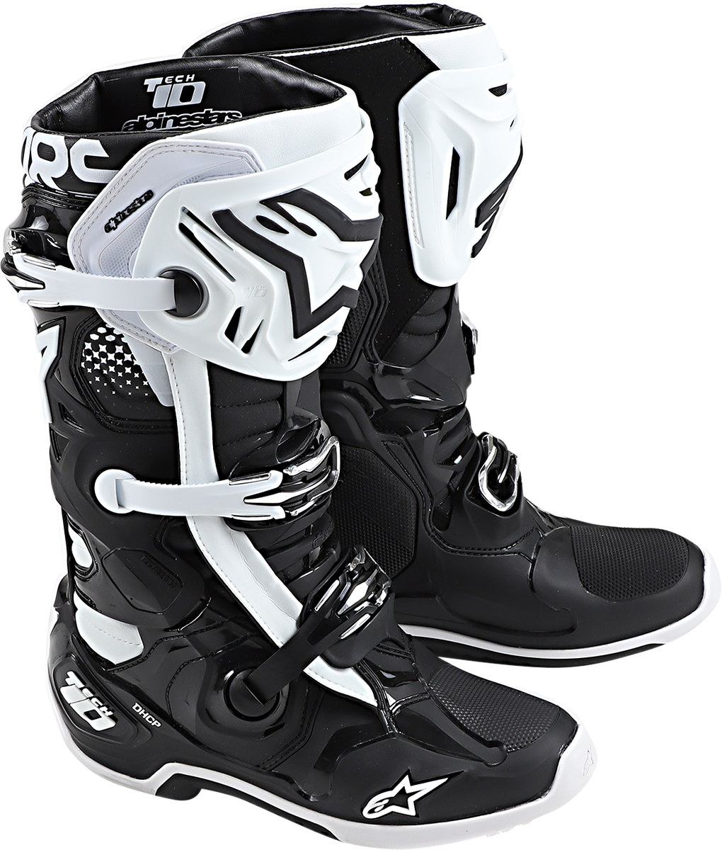ALPINESTARS Tech 10 Boots - Black/White - US 8 / EU 42 2010020-12-8