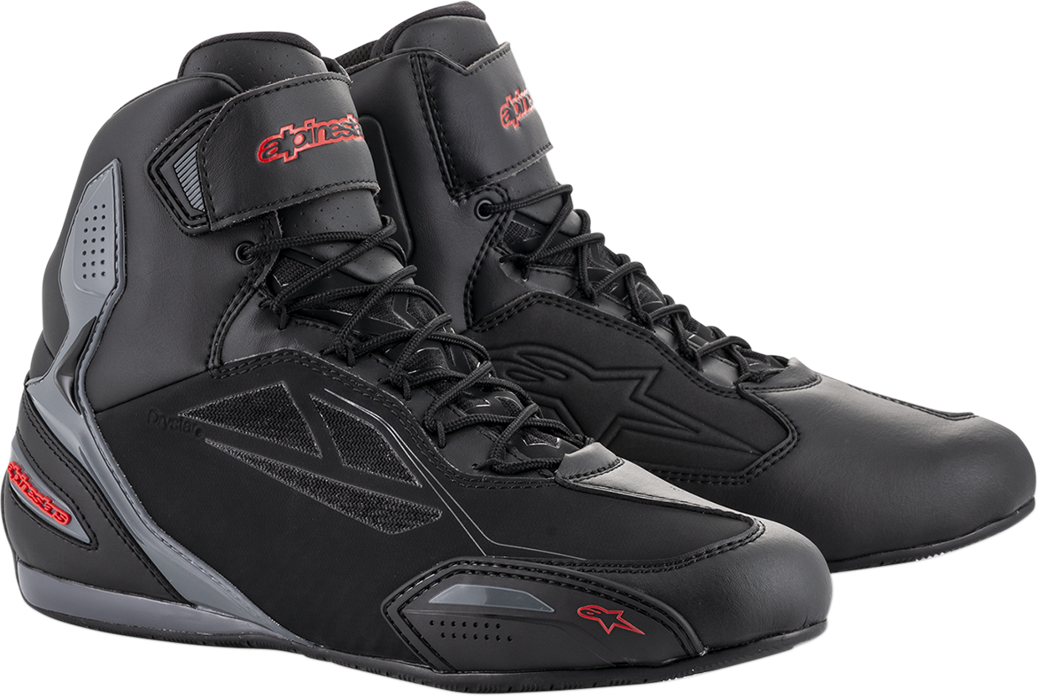 Alpinestars Faster-3 Drystar® Shoes - Black, Gray, and Red US 6 - Part Number 2540719131-6