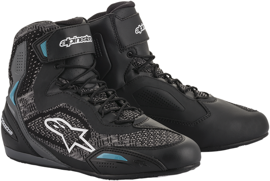 Alpinestars Stella Faster-3 Rideknit Shoes - Black/Teal US 8.5 / EU 40.5
