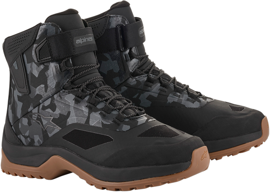 Alpinestars CR-6 Drystar® Shoes – Black, Gray, and Gunmetal – US Size 8 with Advanced Breathable Construction