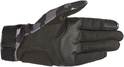 Alpinestars Reef Gloves Black/Camo Gray 3XL - High-Performance Motorcycle Gloves with Breathable Stretch Fabric and Impact Protection