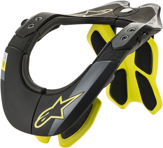 Alpinestars BNS Tech 2 Black/Yellow Fluo Motorcycle Neck Support XS-M (Part #6500019155XS/M)