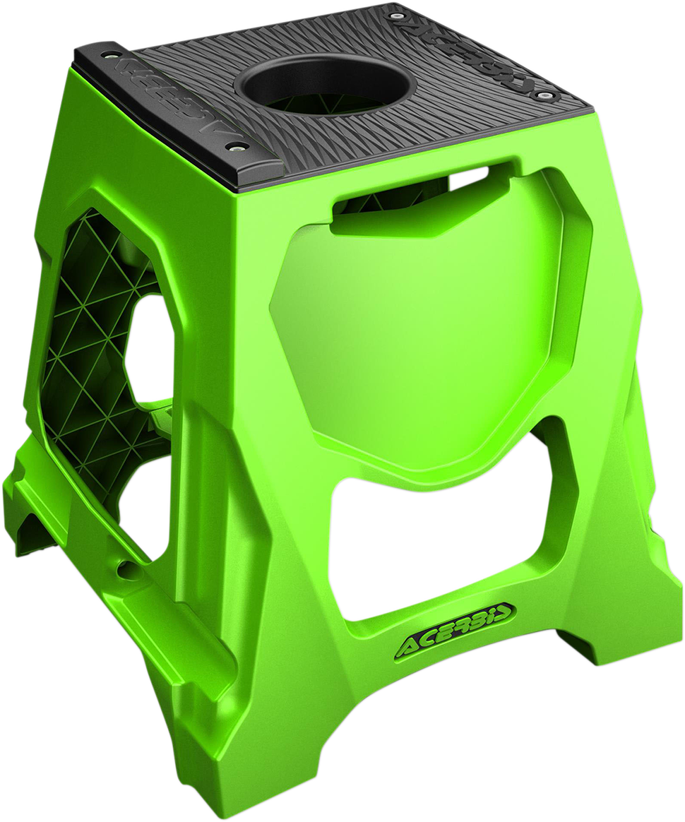 ACERBIS 711 Bike Stand - Green with Anti-Slip Upper Mat and Removable Mount, Part Number 2726480006