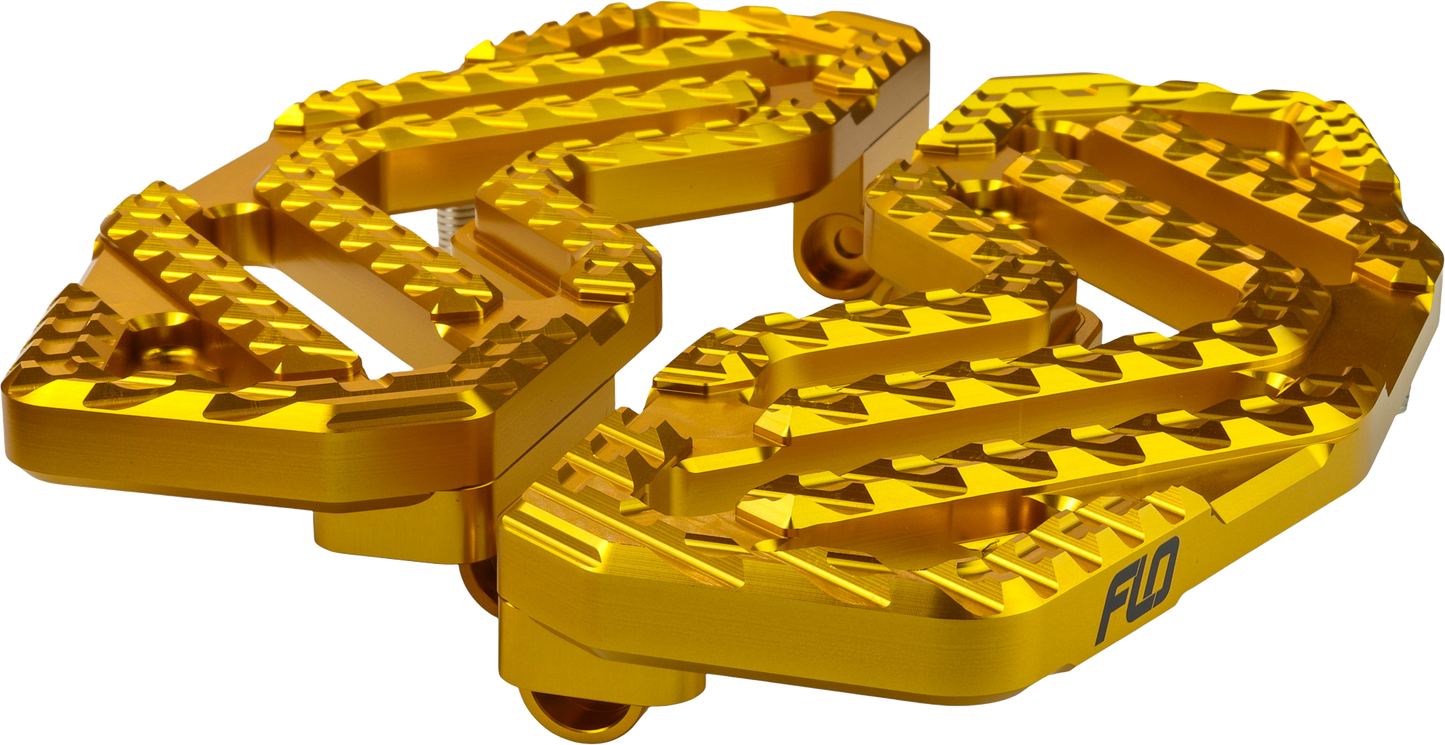 FLO MOTORSPORTS Savage Floorboards Gold V-800V5GLD for Enhanced Motorcycle Comfort and Style