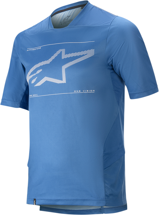 Alpinestars Drop 6.0 Short-Sleeve Jersey - Blue - Small (Part Number 1766320-7310-SM)