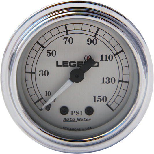 Legend Suspension Fairing Mounted LED Backlit PSI Gauges - Silver (Part #2212-0485)