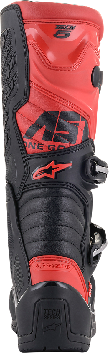 Alpinestars Tech 5 Off-Road Motorcycle Boots - Black/Red, US 12 / EU 47, Part Number 2015015-13-12