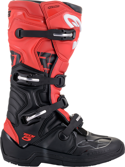 Alpinestars Tech 5 Off-Road Motorcycle Boots - Black/Red, US 12 / EU 47, Part Number 2015015-13-12