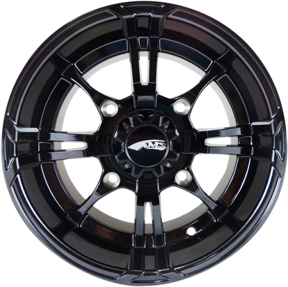 AMS Roll'n 108 Front Wheel - Black Finish, 14x8 Inches, 4/156 Bolt Pattern, Part Number 0230-0859