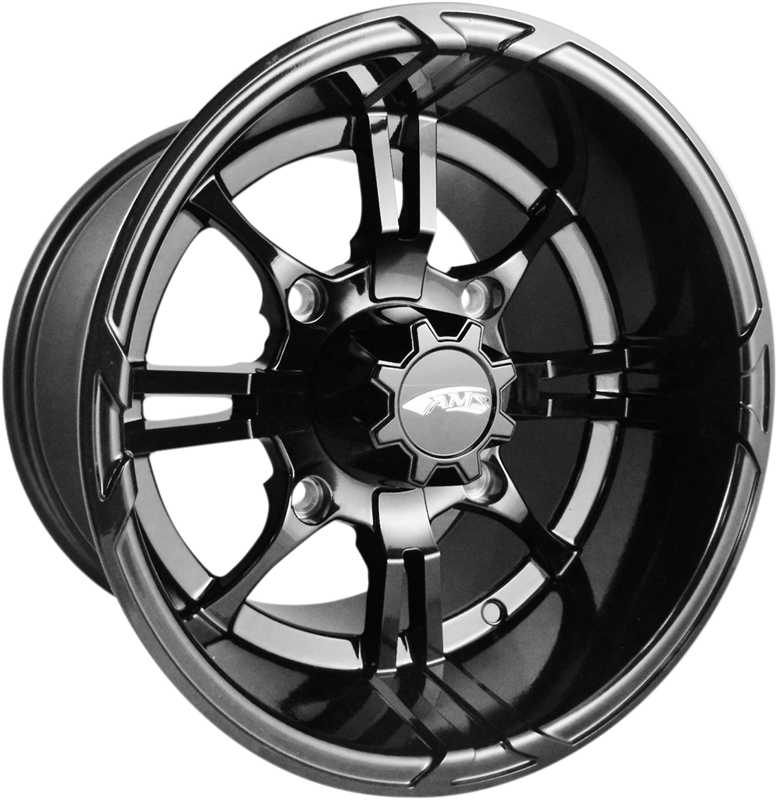 AMS Roll'n 108 Wheel - Rear 14x10 Black with Center Cap - Part 0230-0862