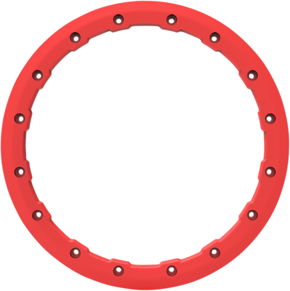 AMS Beadlock Ring Replacement for Roll'n 106 Wheels - 14 Inch, Red, Part Number 14B04