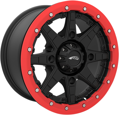 AMS Beadlock Ring Replacement for Roll'n 106 Wheels - 14 Inch, Red, Part Number 14B04