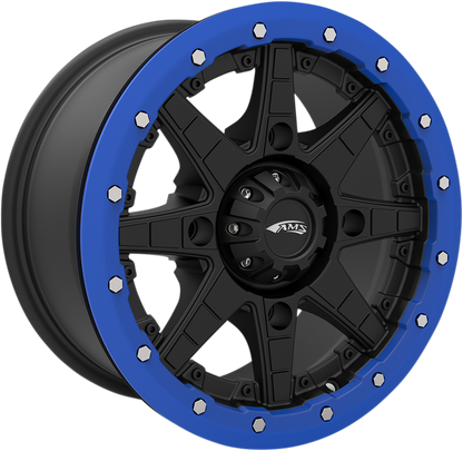 AMS Beadlock Ring Replacement for Roll'n 106 Wheels - 15 Inch Blue 15B03