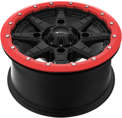 AMS Beadlock Ring Replacement for Roll'n 106 Wheels - 15 inch, Red - Part 15B04