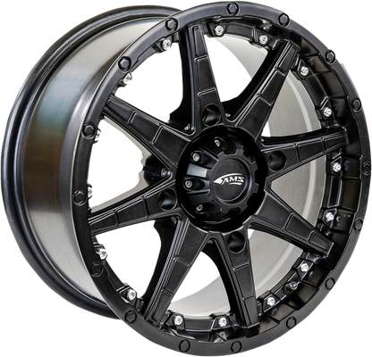 AMS Roll'n 105 Front/Rear Wheel - 15x7 Inch Black with 5+2 Offset, Part Number 5706-046AS