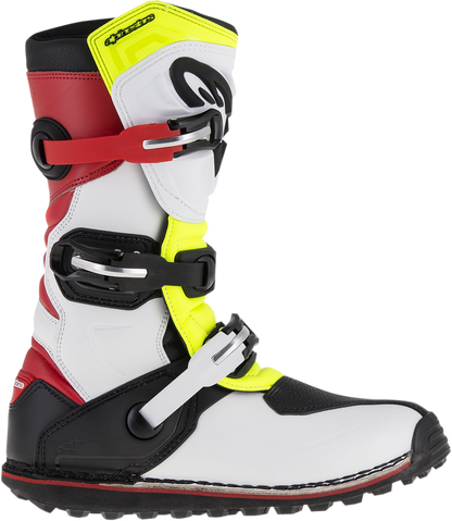 Alpinestars Tech-T Boots - White/Red/Yellow Fluorescent/Black US 13 / EU 48 - Part Number 2004017-2351-13
