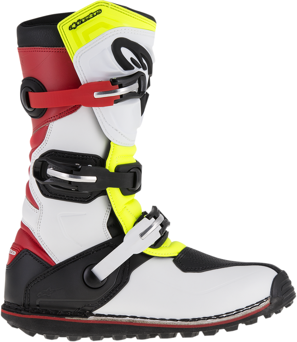 Alpinestars Tech-T Boots - White/Red/Yellow Fluorescent/Black, US 11 / EU 45.5 - Part 2004017-2351-11