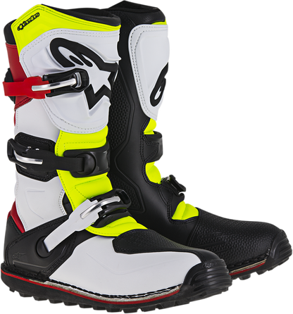 Alpinestars Tech-T Boots - White/Red/Yellow Fluorescent/Black, US 11 / EU 45.5 - Part 2004017-2351-11