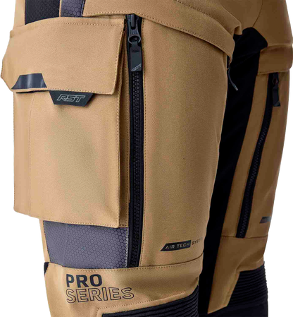 RST Ps Adventure D3O Pants Sand/Black Textile XL - Motorcycle Touring Pants with CE AA Certification