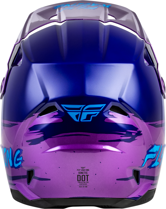 FLY RACING YOUTH KINETIC SURGE HELMET PINK/PURPLE/TEAL YM'YM