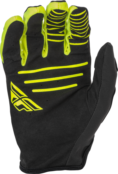 FLY RACING YOUTH WINDPROOF GLOVES BLACK/HI-VIS SZ 06'SZ 06