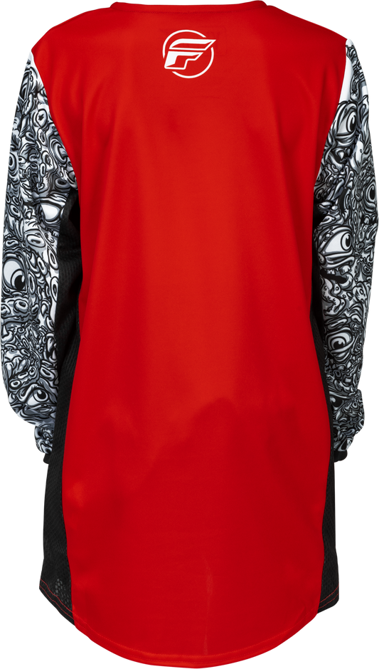 FLY RACING YOUTH KINETIC MUTANT JERSEY RED/WHITE/BLACK YL'YL
