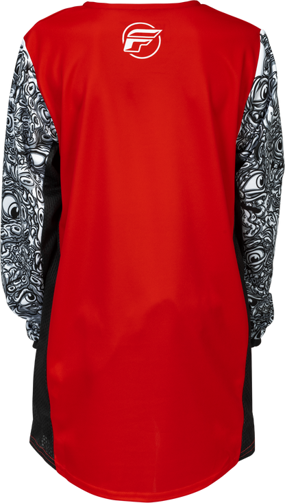 FLY RACING YOUTH KINETIC MUTANT JERSEY RED/WHITE/BLACK YM'YM