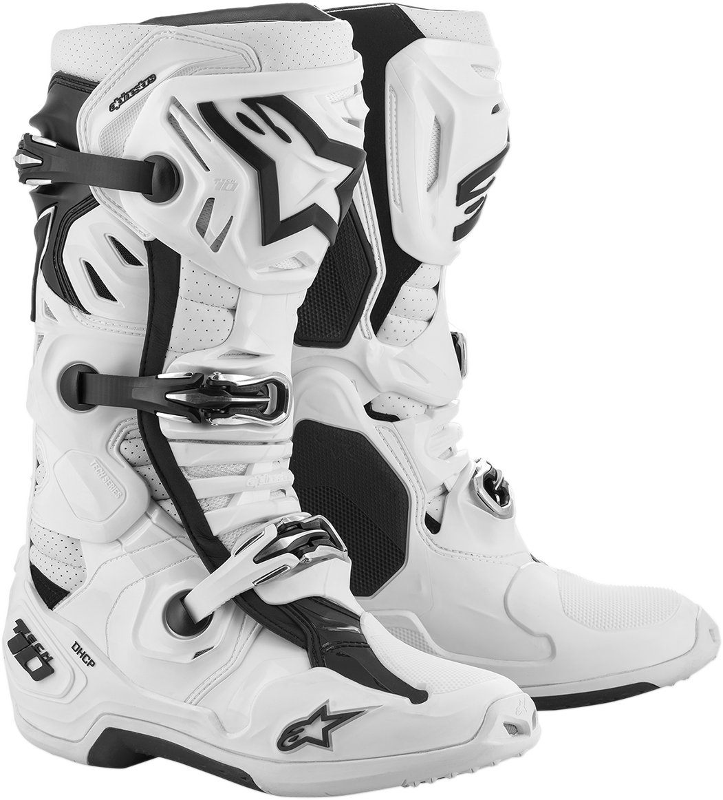 Alpinestars Tech 10 Supervented Boots - White, US 11 / EU 45.5, Part Number 2010520-20-11
