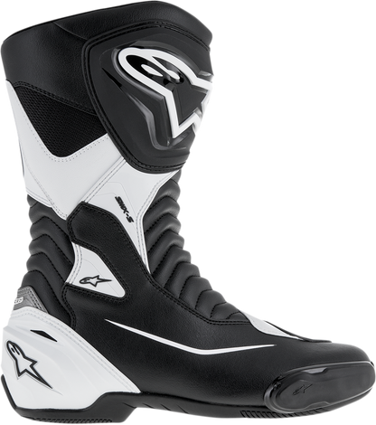 Alpinestars SMX-S Motorcycle Boots - Black/White US 11.5 / EU 46, Part #2223517-12-46